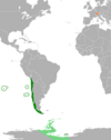 Location map for Chile and Switzerland.