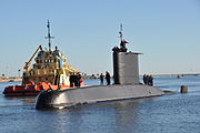 Simpson arriving at Naval Station Mayport