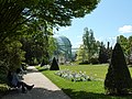 Vue sur la grande serre principale.