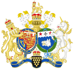 Combined Coat of Arms of the Prince of Wales and the Duchess of Cornwall.svg