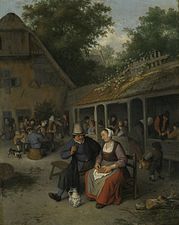 Country Inn, huile sur bois (1690)