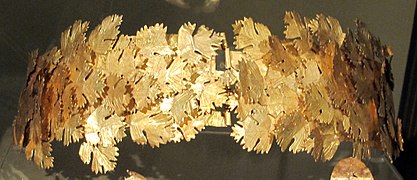 Corona d'oro a foglie di quercia, ca. 350-300 vor Chr. (Museo Gregoriano Etrusco)