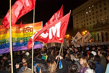Crowd in support of Gay Marriage