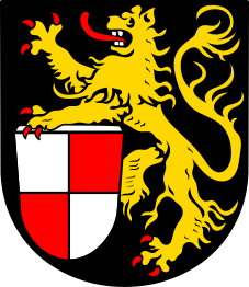 Wappenschild der Leyser von Lambsheim als Bestandteil des Lambsheimer Gemeindewappens