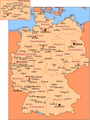 Deutschlandkarte mit Städten