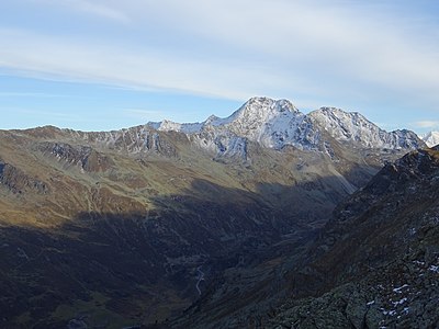 Blick nach Südosten zum Flüela Wisshorn.