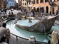 La Fontana della Barcaccia a Piazza di Spagna