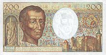 200 francs Montesquieu, Face verso