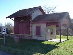 Le bâtiment de la gare de Lafage-sur-Sombre aujourd'hui restauré.