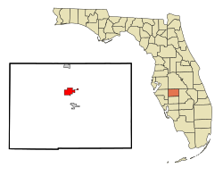 Расположение в округе Харди и штате Флорида