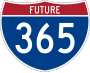 Future Interstate 365 marker