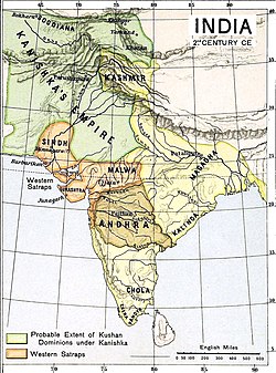 The Satavahana (Andhra) Empire in the 1st century AD