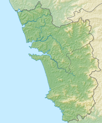 Location map India Goa