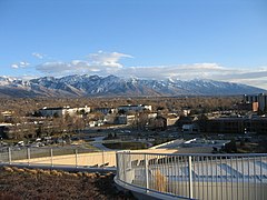 La chaîne Wasatch vue de Salt Lake City.