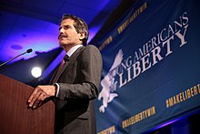 Stossel speaking at the New York City Spring Summit of Young Americans for Liberty John Stossel by Gage Skidmore 3.jpg