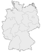 Deutschlandkarte, Position von Zetel hervorgehoben