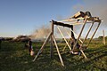 Traditional Estonian village swing