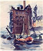 Kohlehafen Altona. Óleo sobre tela, 1931