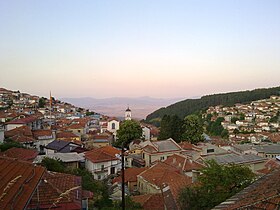 Kruševo downtown with Pelagonia in the background