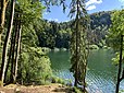 Le lac de Bonlieu dans le Jura en Franche-Comté.