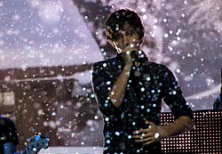 Liam Payne performing on One Direction's Up All Night Tour in 2012