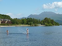 Luss shoreline from Loch Lomond