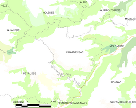 Mapa obce Charmensac