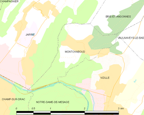 Poziția localității Montchaboud