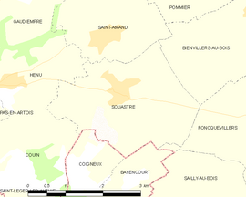Mapa obce Souastre