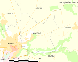 Mapa obce Saint-Brice