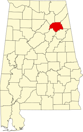 Localisation de Comté d'Etowah(en) Etowah County