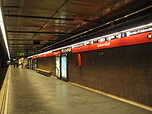 Universitat
station (L1) Metro Barcelona station Universitat L1.JPG