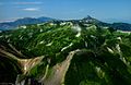 水晶岳から望む周辺の飛騨山脈の山並み