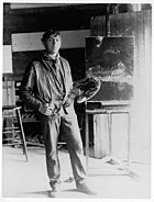 Wyeth in his studio, 1903 or 1904