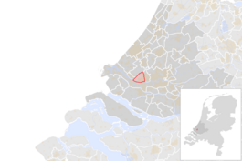 Locatie van de gemeente Vlaardingen (gemeentegrenzen CBS 2016)