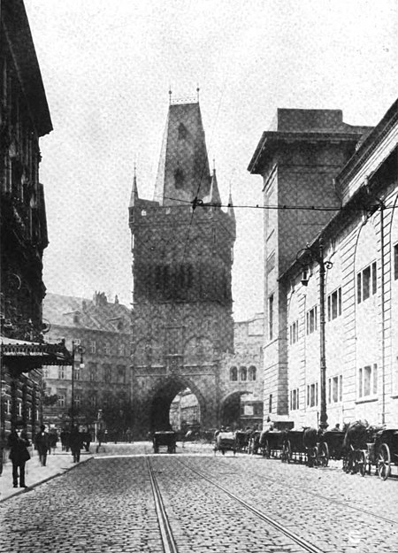 Powder Tower, at Prague, Bohemia