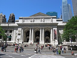 New York Public Library entrance