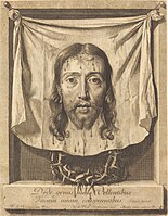 フィリップ・ド・シャンパーニュの原画による版画、「聖ヴェロニカの聖顔布」