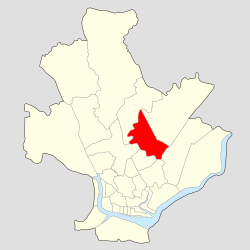 北達貢區在仰光市的位置