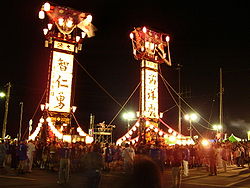 Ishizaki Kiriko Lantern Festival in August