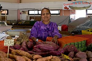 Woman at Noumea market.
