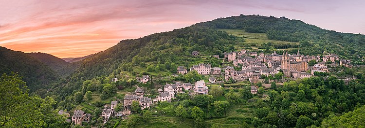 Вечерняя панорама Конка, Франция