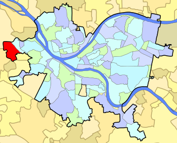 Locator map with the Fairywood neighborhood in...