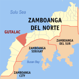 Gutalac na Zamboanga do Norte Coordenadas : 7°59'N, 122°24'E