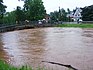 Pleiße Hochwasser 2013 in Langenhessen / Brückenweg