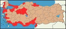 Public park forums' map by the provinces in Turkey, during the 2013 protests in Turkey Public Park Forum Provinces in Turkey, 2013 protests in Turkey.png