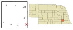 Location of De Witt, Nebraska