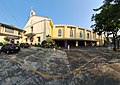 Panorama of the side façade