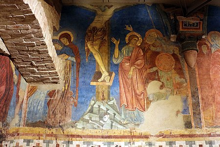 Siënese school, Kruisiging, fresco, crypte Kathedraal van Siena
