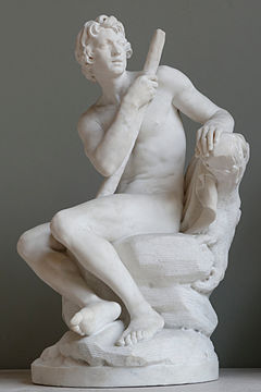 Seated shepherd, Mouchy's reception piece for the Academy